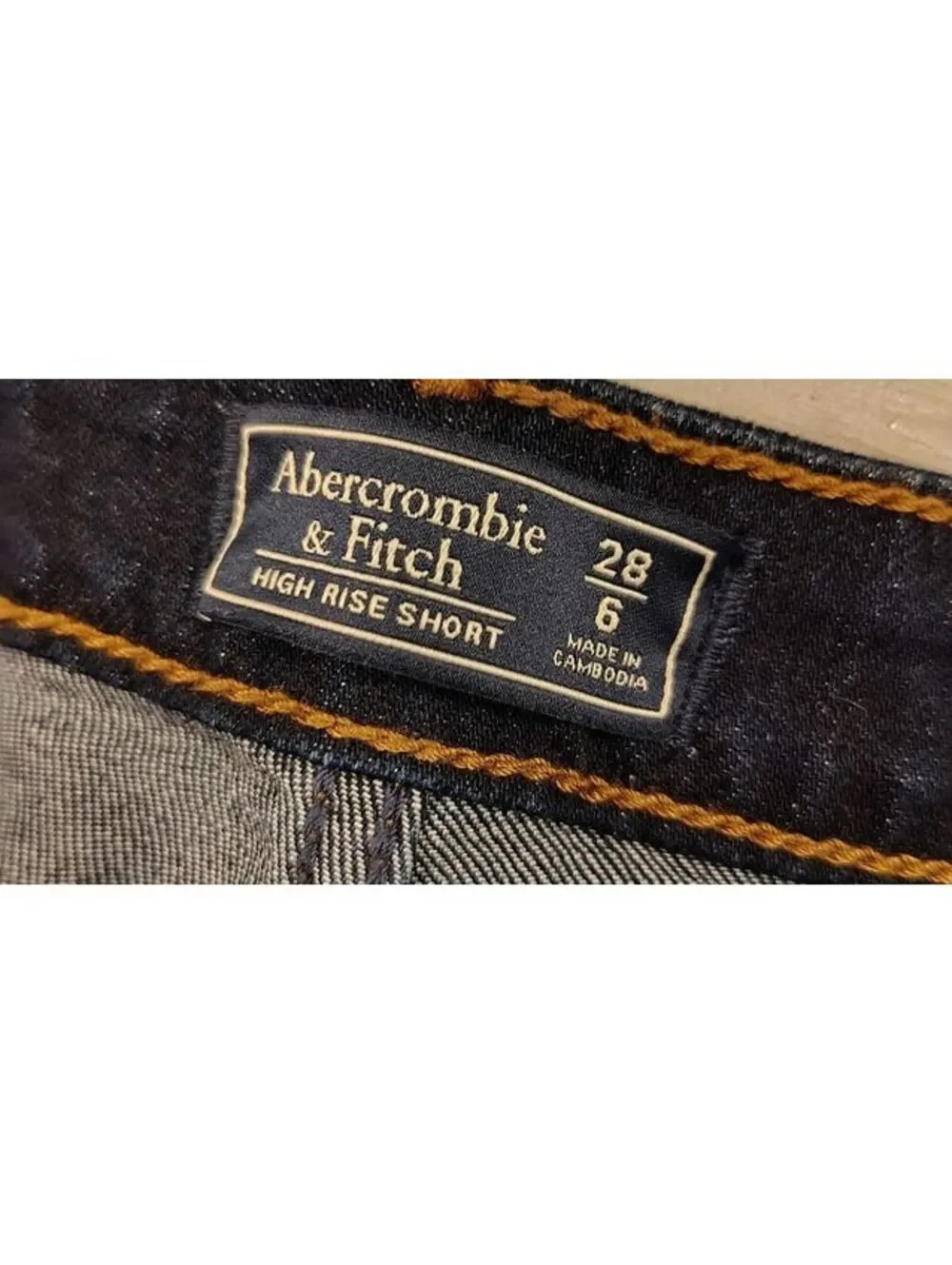 Abercrombie High Rise Dark Blue Women's Shorts size 6 NWT
